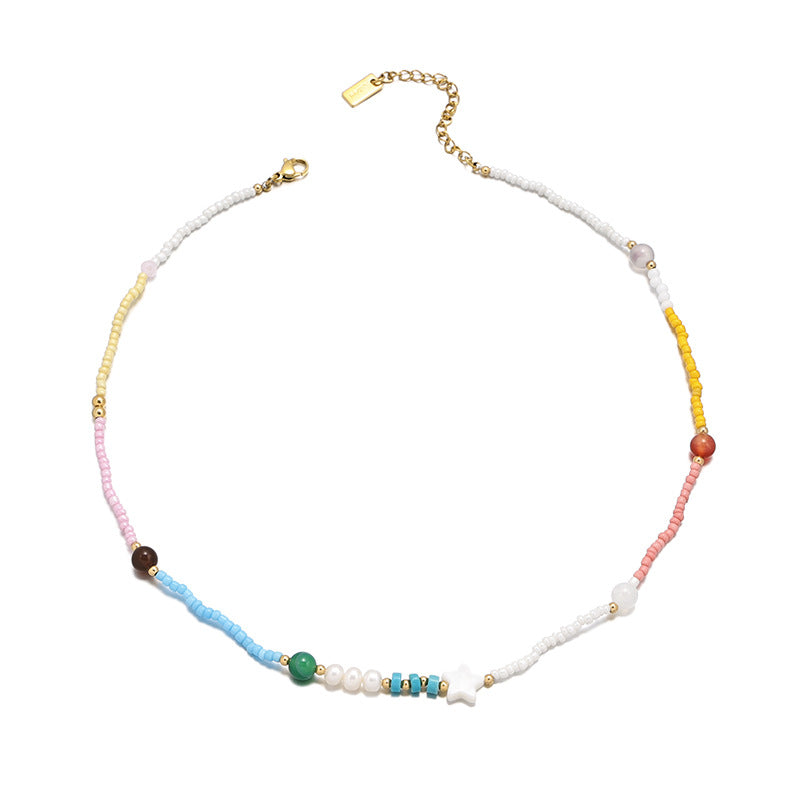 Wholesale Titanium Steel Natural Pearl Necklaces